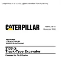 Caterpillar Cat 313D CR Track Type Excavator Parts Manual (LCE1-UP) preview