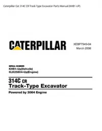 Caterpillar Cat 314C CR Track Type Excavator Parts Manual (KHB1-UP) preview
