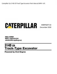 Caterpillar Cat 314D CR Track Type Excavator Parts Manual (MFK1-UP) preview