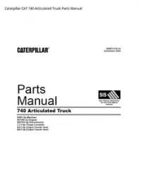 Caterpillar CAT 740 Articulated Truck Parts Manual preview