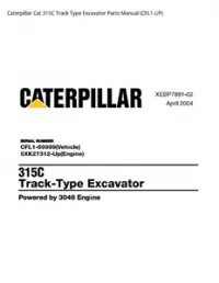 Caterpillar Cat 315C Track Type Excavator Parts Manual (CFL1-UP) preview