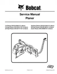 Bobcat Planer Service Repair Workshop Manual preview