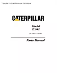 Caterpillar Cat TL642 Telehandler Parts Manual preview