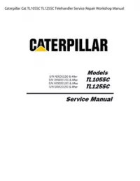 Caterpillar Cat TL1055C TL1255C Telehandler Service Repair Workshop Manual preview