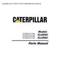Caterpillar Cat TL1055C TL1255C Telehandler Parts Manual preview