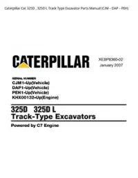 Caterpillar Cat 325D   325D L Track Type Excavator Parts Manual (CJM – DAP – PEH) preview
