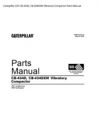 Caterpillar CAT CB-434D  CB-434DXW Vibratory Compactor Parts Manual preview