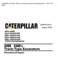 Caterpillar Cat 330D   330D L Track Type Excavator Parts Manual (LCJ – NEF – PFC – RDK) preview