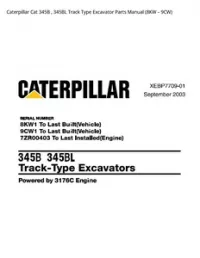 Caterpillar Cat 345B   345BL Track Type Excavator Parts Manual (8KW – 9CW) preview