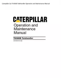 Caterpillar Cat TH360B Telehandler Operation and Maintenance Manual preview