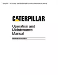 Caterpillar Cat TH560B Telehandler Operation and Maintenance Manual preview
