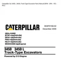 Caterpillar Cat 345D   345DL Track Type Excavator Parts Manual (BYW – DPA – FES – HLC) preview