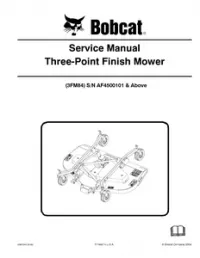 2009 Bobcat Three-Point Finish Mower 3FM84 Service Repair Workshop Manual preview