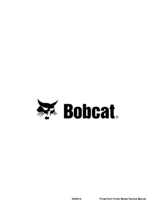 Bobcat 3FM84 Three-Point Finish Mower service manual