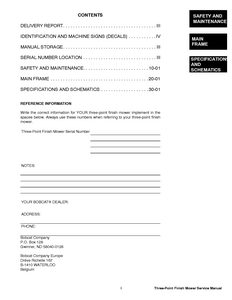 Bobcat 3FM84 Three-Point Finish Mower manual pdf