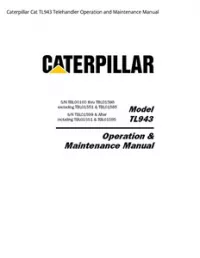Caterpillar Cat TL943 Telehandler Operation and Maintenance Manual preview