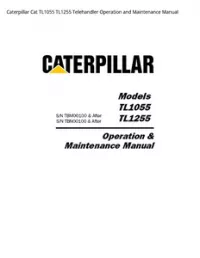 Caterpillar Cat TL1055 TL1255 Telehandler Operation and Maintenance Manual preview
