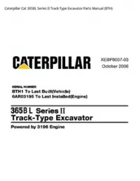 Caterpillar Cat 365BL Series II Track Type Excavator Parts Manual (BTH) preview