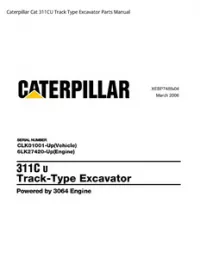 Caterpillar Cat 311CU Track Type Excavator Parts Manual preview