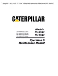 Caterpillar Cat TL1055C TL1255C Telehandler Operation and Maintenance Manual preview