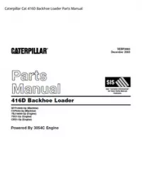 Caterpillar Cat 416D Backhoe Loader Parts Manual preview