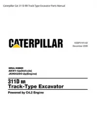 Caterpillar Cat 311D RR Track Type Excavator Parts Manual preview