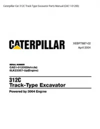 Caterpillar Cat 312C Track Type Excavator Parts Manual (CAE 1-01200) preview