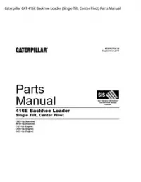 Caterpillar CAT 416E Backhoe Loader (Single Tilt  Center Pivot) Parts Manual preview