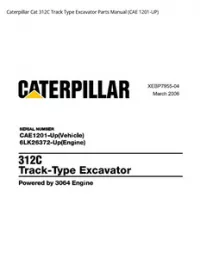 Caterpillar Cat 312C Track Type Excavator Parts Manual (CAE 1201-UP) preview