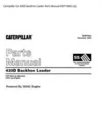Caterpillar Cat 420D Backhoe Loader Parts Manual (FDP18400-Up) preview