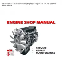 Deutz TD3.6 L4 & TCD3.6 L4 Industry Engine (EU Stage IV / US EPA Tier 4) Service Repair Manual preview