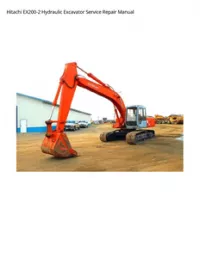 Hitachi EX200-2 Hydraulic Excavator Service Repair Manual preview