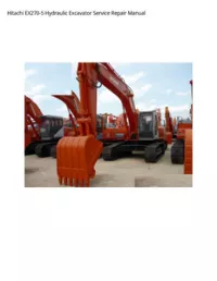 Hitachi EX270-5 Hydraulic Excavator Service Repair Manual preview