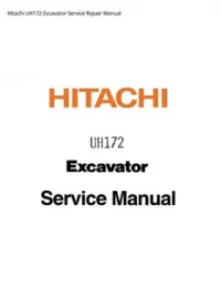 Hitachi UH172 Excavator Service Repair Manual preview