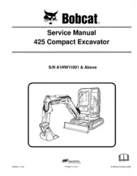 Bobcat 425 Compact Excavator Service Repair Workshop Manual A1HW11001 preview
