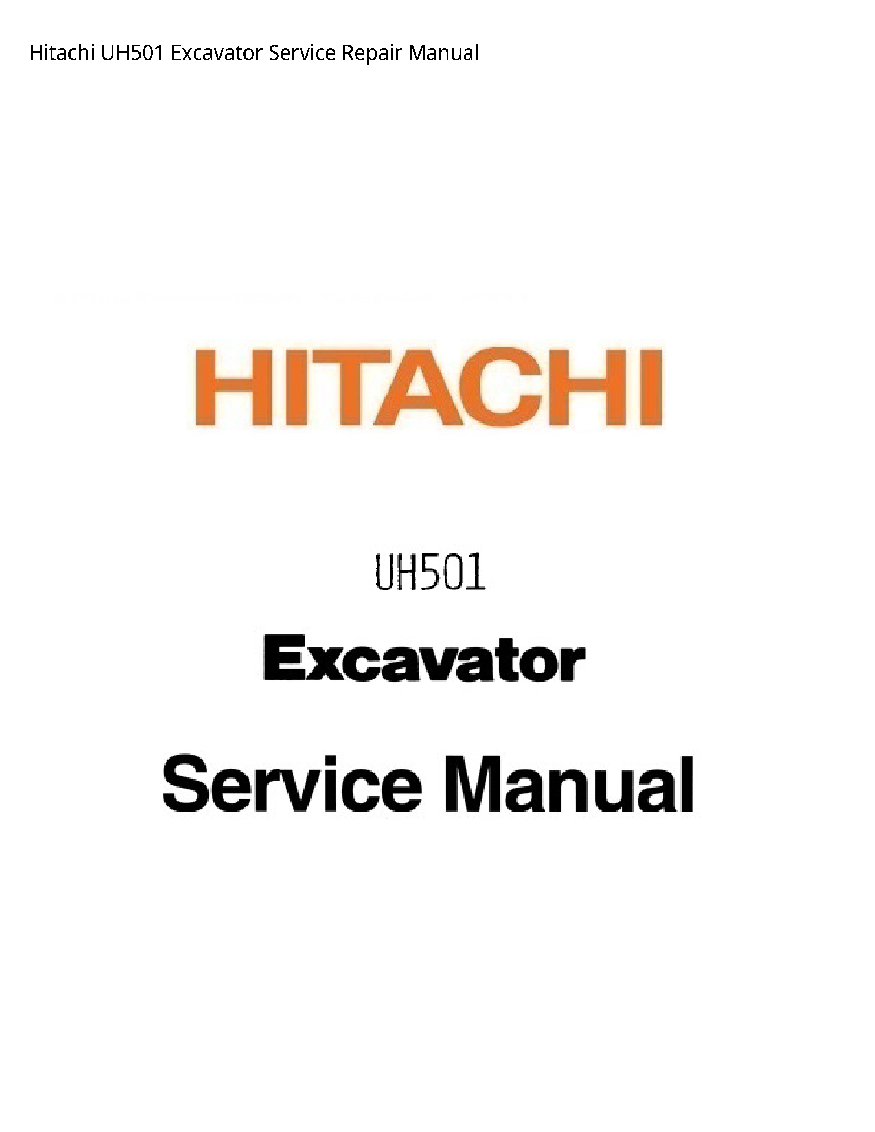 Hitachi UH501 Excavator manual