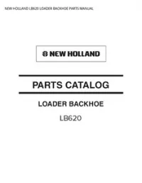 NEW HOLLAND LB620 LOADER BACKHOE PARTS MANUAL preview