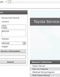 Toyota VIOS YARIS (NCP15#) Service Repair Manual & EWD (2014-2015) preview