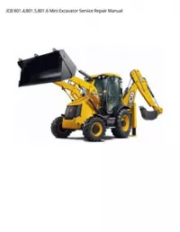 JCB 801.4 801.5 801.6 Mini Excavator Service Repair Manual preview