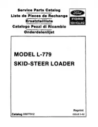 NEW HOLLAND L779 SKID STEER LOADER PARTS MANUAL preview
