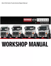 Hino FC4J Series Trucks Service Repair Manual preview