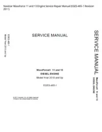 Navistar MaxxForce 11 and 13 Engine Service Repair Manual (EGES-465-1 Revision - 2011 preview