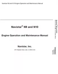 Navistar N9 and N10 Engine Operation and Maintenance Manual preview
