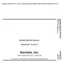 Navistar MaxxForce 11 and 13 Engine Service Repair Manual (EPA10 Revision - 2014 preview