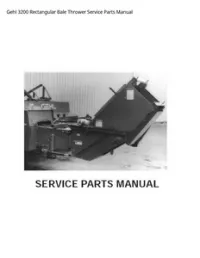 Gehl 3200 Rectangular Bale Thrower Service Parts Manual preview
