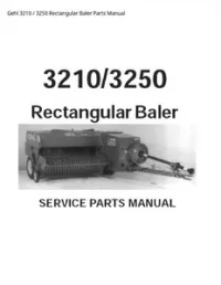 Gehl 3210 / 3250 Rectangular Baler Parts Manual preview