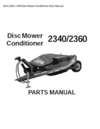 Gehl 2340 / 2360 Disc Mower Conditioner Parts Manual preview