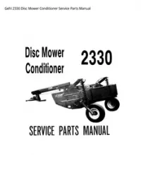 Gehl 2330 Disc Mower Conditioner Service Parts Manual preview
