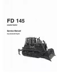 Fiat-Allis FD 145 Crawler Tractor Service Repair Manual preview