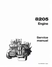 Fiat-Allis 8205 Engine Service Repair Manual preview